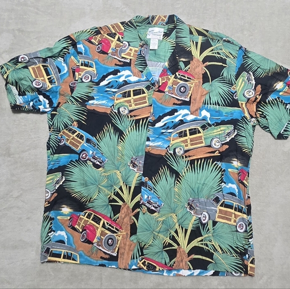 Diamond Head Sportswear Other - Vintage Woody Car AOP Hawaiian Shirt Mens XL Aloha Diamond Head Sportswear USA